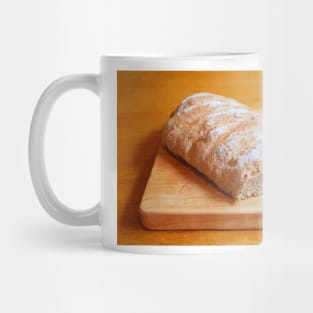 Sourdough on Wooden Chopping Board 1 Mug